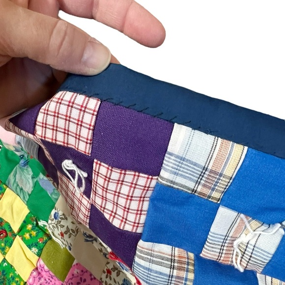 Handmade Quilted Pillow Quillow American Flag Mini Square Patchwork - Picture 15 of 16